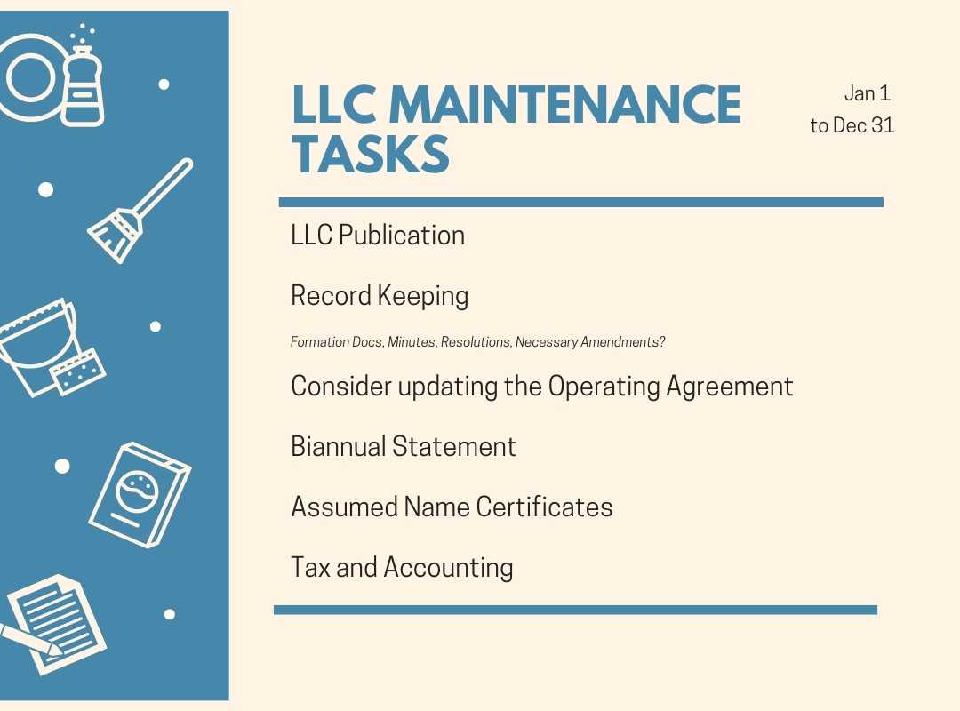 LLC Maintenance Tasks